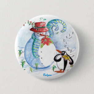WINTERSERENADE VON SNOWMAN UND PENGUIN BUTTON