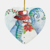 WINTERSERENADE VON SNOWMAN UND PENGUIN KERAMIKORNAMENT (Hinten)
