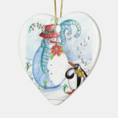 WINTERSERENADE VON SNOWMAN UND PENGUIN KERAMIKORNAMENT (Links)