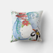 WINTERSERENADE VON SNOWMAN UND PENGUIN KISSEN (Rückseite)