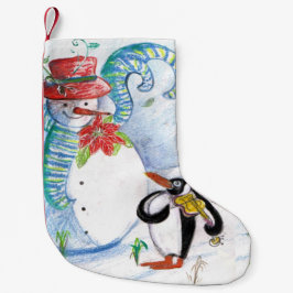 WINTERSERENADE VON SNOWMAN UND PENGUIN KLEINER WEIHNACHTSSTRUMPF