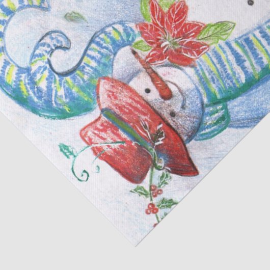 WINTERSERENADE VON SNOWMAN UND PENGUIN SEIDENPAPIER (Ausschnitt)