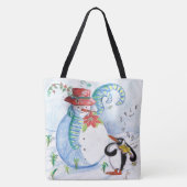 WINTERSERENADE VON SNOWMAN UND PENGUIN TASCHE (Rückseite)