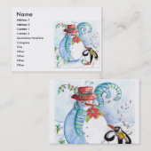 WINTERSERENADE VON SNOWMAN UND PENGUIN VISITENKARTE (Vorne/Hinten)