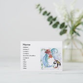 WINTERSERENADE VON SNOWMAN UND PENGUIN VISITENKARTE (Stehend Vorderseite)