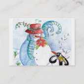 WINTERSERENADE VON SNOWMAN UND PENGUIN VISITENKARTE (Rückseite)