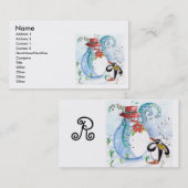 WINTERSERENADE VON SNOWMAN UND PENGUIN VISITENKARTE (Vorne/Hinten)