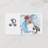 WINTERSERENADE VON SNOWMAN UND PENGUIN VISITENKARTE (Rückseite)
