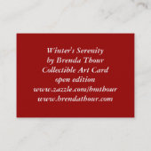 Winterserenity-Kardinals-Kunst-Karte Visitenkarte (Rückseite)
