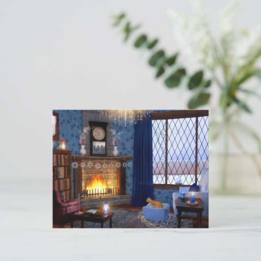 Wintersernähe Postkarte (Stehend Vorderseite)