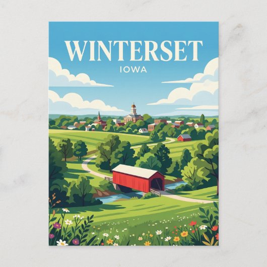 Winterset USA Postkarte (Vorderseite)