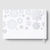 WinterSilberschneeflocken Hochzeit Gästebuch (Rückseite)