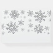 WinterSilberschneeflocken Hochzeit Gästebuch (Rückseite)