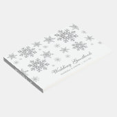 WinterSilberschneeflocken Hochzeit Gästebuch (Ecke)