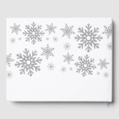 WinterSilberschneeflocken Hochzeit Gästebuch (Rückseite)