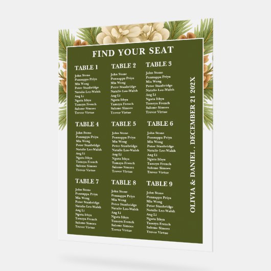 Wintersitzkarte Mattiertes akryllisches Zeichen Acrylschild (Winkel)