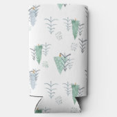 Winterskandinavisches Baummuster handgemalt Selters Dosenkühler (Rückseite)