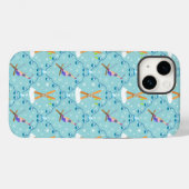 Winterski Damask Case-Mate iPhone Hülle (Rückseite (Horizontal))