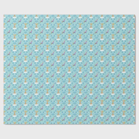 Winterski Damask Geschenkpapier (Flach)