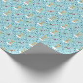 Winterski Damask Geschenkpapier (Ecke)