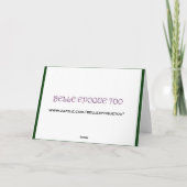 Winterski Feiertagskarte (Rückseite)