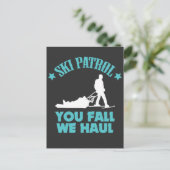 Winterski-Geschenk Skipatrol Sie fallen wir Haul S Postkarte (Stehend Vorderseite)