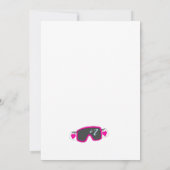 Winterski-Handschuhe in Herzform Hochzeit Einladung (Rückseite)