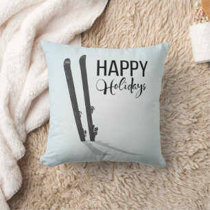 Winterski Happy Holidays Kopfkissen Kissen