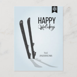 Winterski Happy Holidays Weihnachten Postkarte