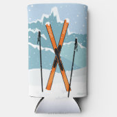 Winterski-individuelle Name Selters Dosenkühler (Vorderseite)