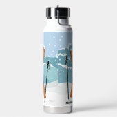 Winterski-individuelle Name Trinkflasche (Links)