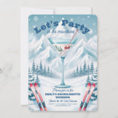 Winterski-Junggeselinnen-Abschied-Wochenende Einladung (Vorderseite)