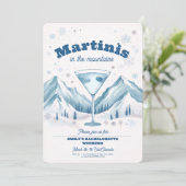 Winterski-Junggeselinnen-Abschied-Wochenende Einladung (Stehend Vorderseite)