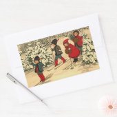 Winterski Rechteckiger Aufkleber (Umschlag)