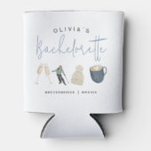 Winterski Resort Personalisierter Junggeselinnen-A Dosenkühler (Vorderseite)