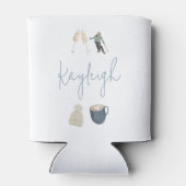 Winterski Resort Personalisierter Junggeselinnen-A Dosenkühler (Rückseite)