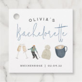 Winterski Resort Personalisierter Junggeselinnen-A Geschenkanhänger (Vorderseite)