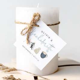 Winterski Resort Personalisierter Junggeselinnen-A Geschenkanhänger