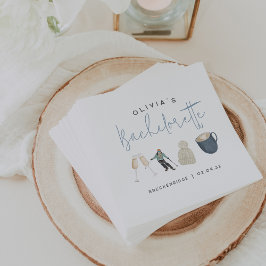 Winterski Resort Personalisierter Junggeselinnen-A Serviette