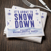 Winterski Schneeflocken Junggeselinnen-Abschied Serviette