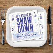 Winterski Schneeflocken Junggeselinnen-Abschied Serviette