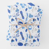 Winterski Snowboard Wrapping Paper Set 3 Geschenkpapier Set (Beispiel)