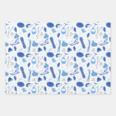 Winterski Snowboard Wrapping Paper Set 3 Geschenkpapier Set (Vorderseite)
