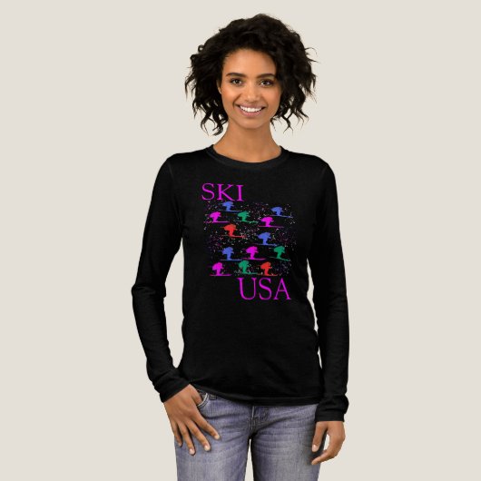 WINTERSKIFAHERER Tri-Blend SHIRT (Volle Vorderseite)
