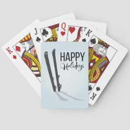 Winterskifahren Happy Holidays Playing Cards Spielkarten