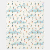 Winterskifahren Schneeberge Muster Sport Fleecedecke (Vorderseite)