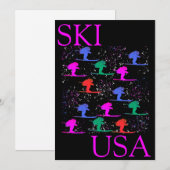 WINTERSKIFAHRER FEIERTAGSKARTE (Vorne/Hinten)