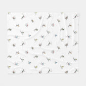 Winterskifahrer im Action-Muster Fleecedecke (Vorderseite (Horizontal))