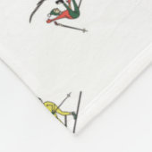 Winterskifahrer im Action-Muster Fleecedecke (Ecke)