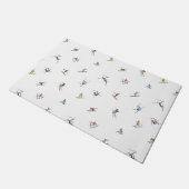 Winterskifahrer im Action-Muster Fußmatte (Schrägansicht)